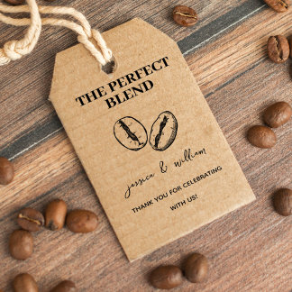 Aangepaste namen bruiloft | De perfecte mengkoffie Cadeaulabel