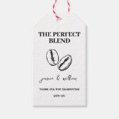 Aangepaste namen bruiloft | De perfecte mengkoffie Cadeaulabel (Voorkant)