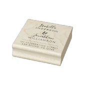 Aangepaste namen Elegant Script Bruiloft Retouradr Rubberstempel (Stempel)