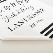 Aangepaste namen en achternaam Mr en Mrs Gift Sherpa Deken (3/4)