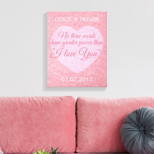 Aangepaste namen en datumcanvasafdruk canvas afdruk (Insitu (Woonkamer))