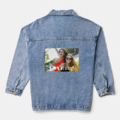 Aangepaste namen en foto's LOVE Denim Jacket (Achterkant)