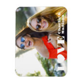 Aangepaste namen en foto's LOVE Magneet (Verticaal)