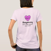 Aangepaste namen en tekstliefdeshart t-shirt (Achterkant)