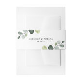 Aangepaste namen Eucalyptus Greenery Wedding Uitnodigingen Wikkel (Voorkant Voorbeeld)