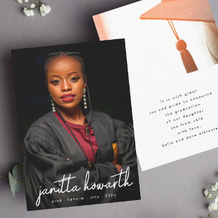 Aangepaste namen Fotosjabloon Afstuderen Universit Aankondiging