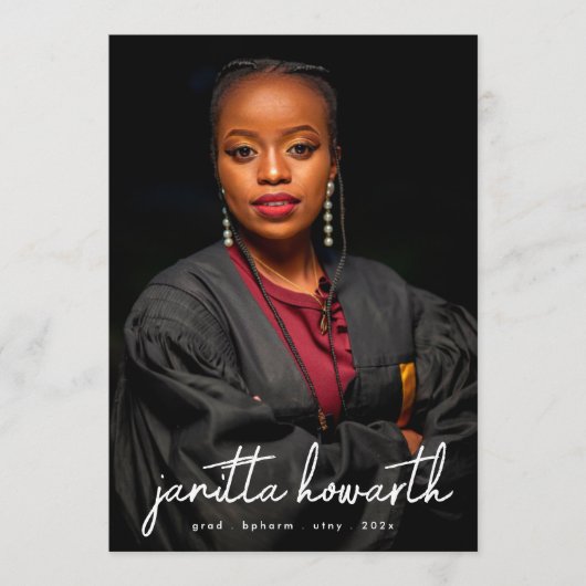 Aangepaste namen Fotosjabloon Afstuderen Universit Aankondiging (Voorkant)