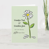 Aangepaste namen Gift van God Daisy Grootouders Da Kaart (Voorkant)