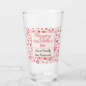 Aangepaste namen, Girly Galentine's Day Pint Glass Glas (Voorkant)
