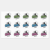 Aangepaste Namen Golf Labels (Vel)