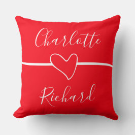 Aangepaste namen hart eeuwige liefde bruiloft cade kussen