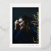 Aangepaste namen High School Afstuderen Gold Folie Uitnodiging (Voorkant)