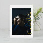 Aangepaste namen High School Afstuderen Gold Folie Uitnodiging (Staand Voorkant)