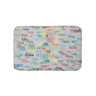 aangepaste namen kleurrijk badmat
