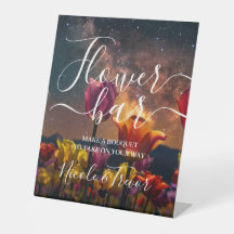 Aangepaste namen Kosmische Tulpen Calligrafie Bloe
