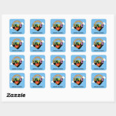 Aangepaste namen "Liefde is Liefde" Vierkante Sticker (Vel)