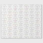 Aangepaste namen maken Passen getrouwd tijdens bru Cadeaupapier (Vlak)