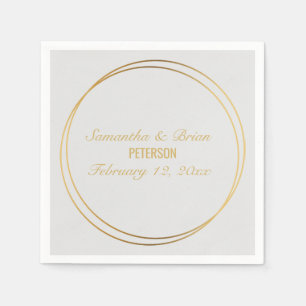 Aangepaste namen met goudwerking servet