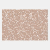 Aangepaste namen Mocha Mousse Bruine Trouwdag Inpakpapier Vel (Voorkant 3)