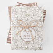 Aangepaste namen Mocha Mousse Bruine Trouwdag Inpakpapier Vel (In situ)