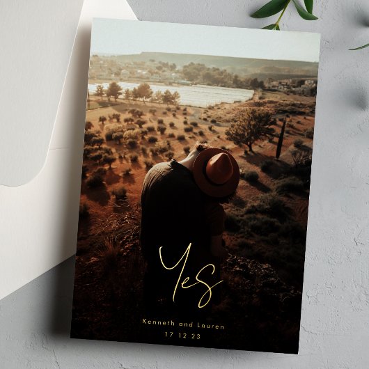 Aangepaste namen Modern We doen Gold Photo Save th Folie Uitnodiging