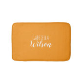 Aangepaste namen moderne oranje minimalistisch badmat (Voorkant)