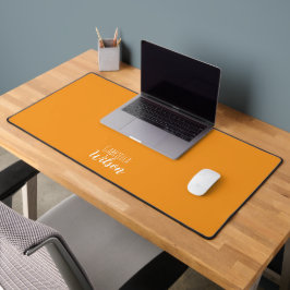 Aangepaste namen moderne oranje minimalistisch bureaumat