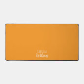 Aangepaste namen moderne oranje minimalistisch bureaumat (Voorkant)