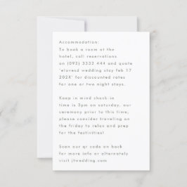 Aangepaste namen Moderne Wijze Details Accommodati RSVP Kaartje