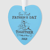 Aangepaste namen, onze eerste Vaderdag samen Ornament (voorkant)
