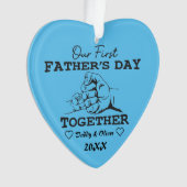 Aangepaste namen, onze eerste Vaderdag samen Ornament (voorkant)