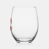 Aangepaste namen Red Lips Script Love Wijnglas Zonder Voet (Links)