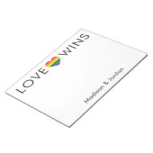 Aangepaste namen regenboog LIEFDE Notitieblok (Schuin)