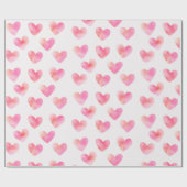 Aangepaste Namen Romantisch Roze Liefdesontwerp - Cadeaupapier (Vlak)