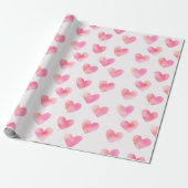 Aangepaste Namen Romantisch Roze Liefdesontwerp - Cadeaupapier (Uitgerold)