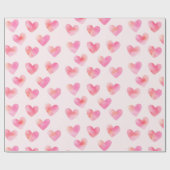 Aangepaste Namen Romantisch Roze Liefdesontwerp - Cadeaupapier (Vlak)