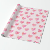 Aangepaste Namen Romantisch Roze Liefdesontwerp - Cadeaupapier (Uitgerold)