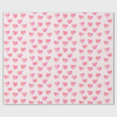 Aangepaste Namen Romantisch Roze Liefdesontwerp - Cadeaupapier (Vlak)
