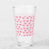 Aangepaste Namen Romantisch Roze Liefdesontwerp -  Glas (Achterkant)
