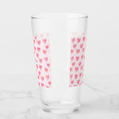 Aangepaste Namen Romantisch Roze Liefdesontwerp -  Glas (Links)