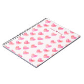Aangepaste Namen Romantisch Roze Liefdesontwerp - Notitieboek (Linkerzijde)