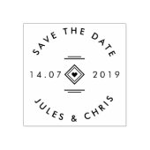 Aangepaste namen Ronde Moderne minimalist Bewaar d Rubberstempel (Afrduk)