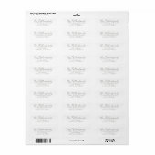 Aangepaste namen Sage Modern Trouw Retouradres Etiket (Full Sheet)
