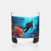 Aangepaste namen Scuba Diver Whisky Glas (Achterkant)