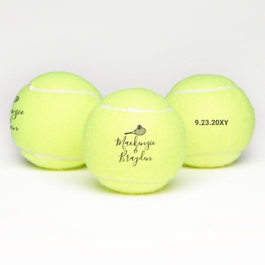 Aangepaste namen Speciale datum Tennisballen (Multi)