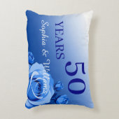 Aangepaste namen & speciale jaren Romantische blau Accent Kussen (Voorkant(Verticaal))