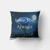 Aangepaste namen & speciale jaren Romantische blau Kussen (Achterkant)