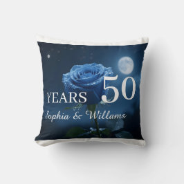 Aangepaste namen & speciale jaren Romantische blau Kussen