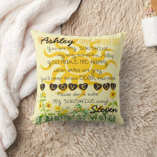 Aangepaste namen Sunshine Gift Kussen (Deken)