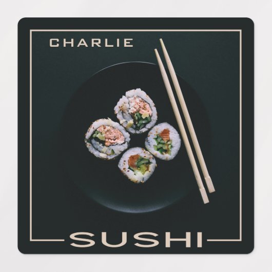 Aangepaste namen SUSHI Labels (Design 2)